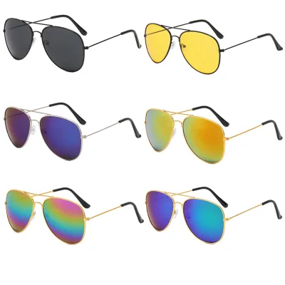 Vintage Classic Aviation Sunglasses Unisex UV 400 Protection Custom Logo Fashionable Pilot Cheap Promotional Sun Glasses
