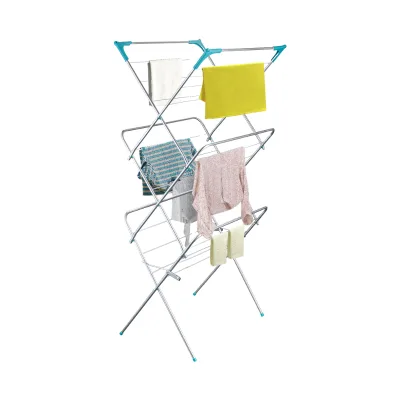 Portable Tall Metal & Plastic Foldable Movable Collapsible Laundry Clothes Drying Rack Stand Home Storage Clothing Dryer