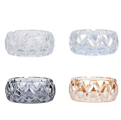 Support New Mold Special Modern Luxury Design Glass Ashtray Support Customize logo Color and Package Glass Cigar Ashtray