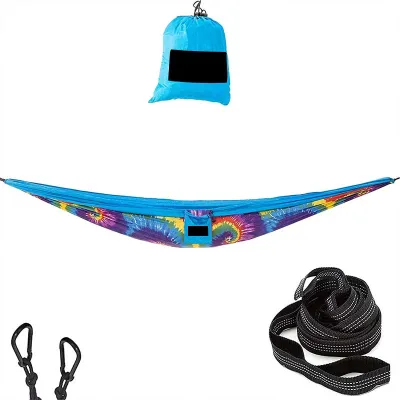 Portable Luxury 2-Person Hammock Swing Tent Ultralight Nylon Fabric with Tree Straps Outdoor Travel Backpacking Luxury Camping