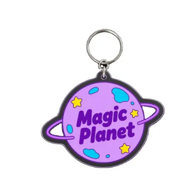 Hot Sale Customized Logo Keychain UV Printed Metal Acrylic Keyring in Cartoon Anime Style