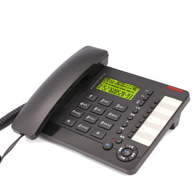 Larger Button Corded Desktop Analog Caller ID DTMF/FSK Premium Business Telephone Hands-free Phone