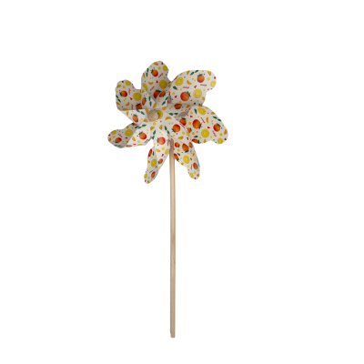 Garden Windmill Colorful Wooden Pole rainbow Windmill Manufacturers Support Customized Garden Decoration Windmill