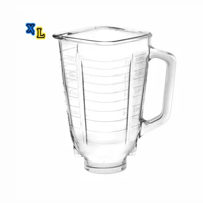 Wholesale 1.25L Oster Blender Jar square Top Soda Lime Glass Accessoires De Mixeur Oster Blender Glass Jar Custom Color Logo