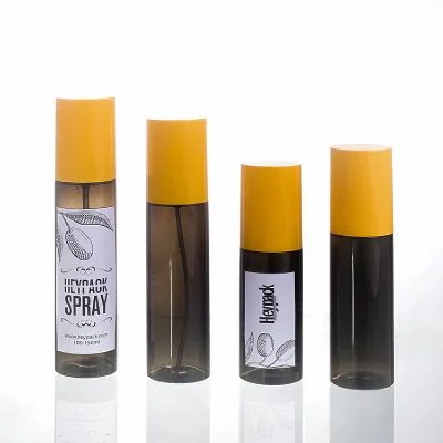 Face Toner Cylinder Glossy PET Spray Plastic Bottle Skincare Bottle With Screw Cap