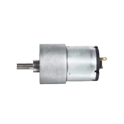 24V Micro Metal Gear DC Reduction Motor 37MM Brush Planetary Gear Reduction Motor for Rotating Barbecue and Toy Car