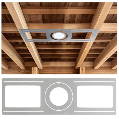 4 Inch & 6 Inch  Slim Downlight Rough-In Plate, New Construction Light Mounting Metal Plate