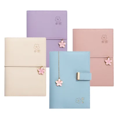 Macaron PU Leather Soft Cover Replaceable Refill Notebook 32K Sakura Kawaii Notebooks Best Selling Etsy Ins TK FB Diary Journal