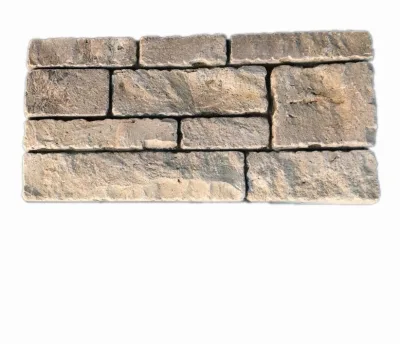 Yellow Limestone Villa Exterior Wall Tiles Rough Finish Durable