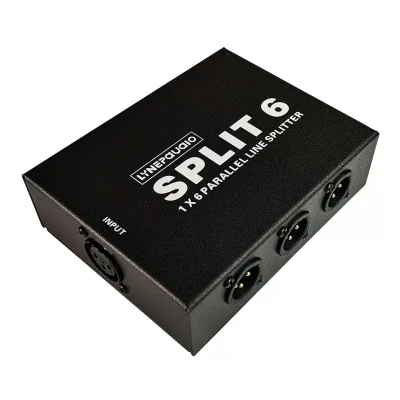 Passive XLR 1 in 6 Out Audio Signal Splitter 6-in-1-out Switch for Microphone Sound Mixer Stage Conference