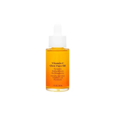 Face Oil Vitamin C Turmeric Sea Buckthorn Red Raspberry Hyaluronic Acid Serum Formula Nourishing Dry Spots Adults