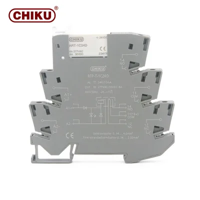 Auto Relays Push in Spring Terminal SSR Relay Module 24VDC Input Isolated Relay for Machinery Control