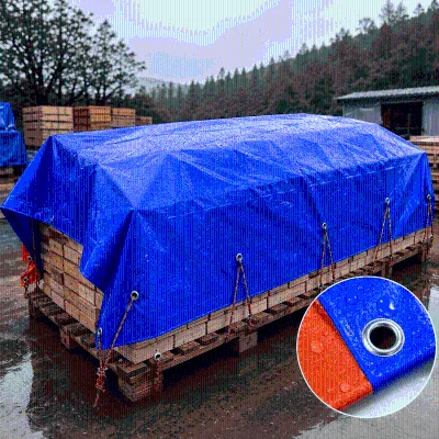 10 ft X 12 ft Waterproof PE Tarpaulin Sheet for Flatbed Loads Outdoor Transport Construction and Weather Protection
