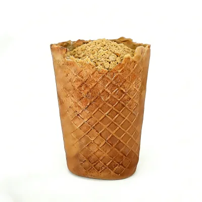 Edible Flat-Bottom Wafer Cones Premium Crispy Cups for Coffee Art, Ice Cream,Creative Desserts