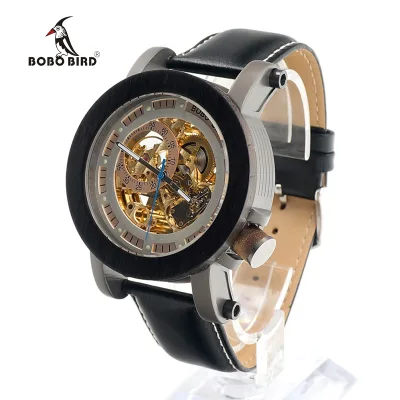 Popular Luxury Automatic Hand Made Wooden Watch Mechanical Wood Watch