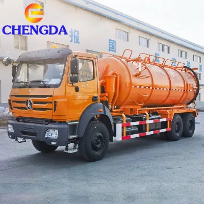 Beiben 6X4 Heavy Duty 340HP 371HP Used Diesel Sewage Truck Mount Commercial Pressure Washing Vaccum Camion