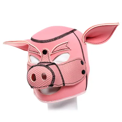Neoprene BDSM Bondage Headgear Animal Fetish Hood Pig Bdsm Bondage Gear