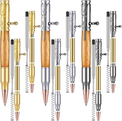Popular Pen Turning Kit Retro Style Woodturning Bolt Brass Roller Ball Fountain Pen Kits Woodturning Diy Pen Kits