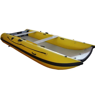 Inflatable Catamaran Boat Twin Hull Rigid Fabric 13ft Fast Ferry Sailing Catamaran Boat for Sale