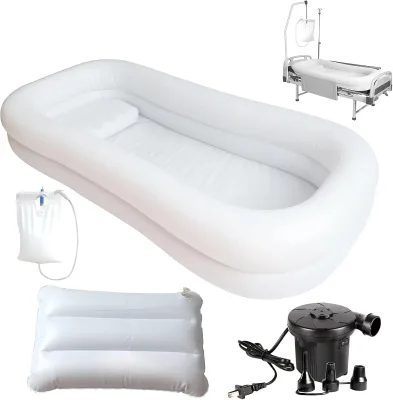 Factory Custom Inflatable Bathtub Lazy Pregnant Women Elderly Family Bed Care PVC Portable Folding Bath
