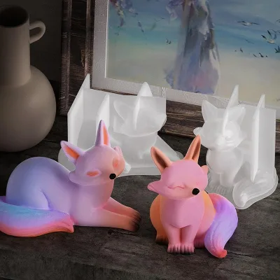 Silicone Mold for Candle Animal Shapes, 3D Candle Mold, Wax Mold for Kids, Fun Candle Making Kit