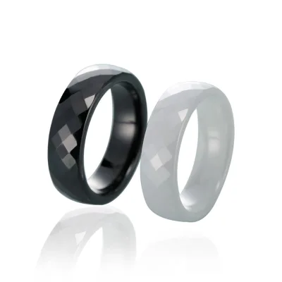 Factory Wholesale Cubic Zirconia White Ceramic Ring