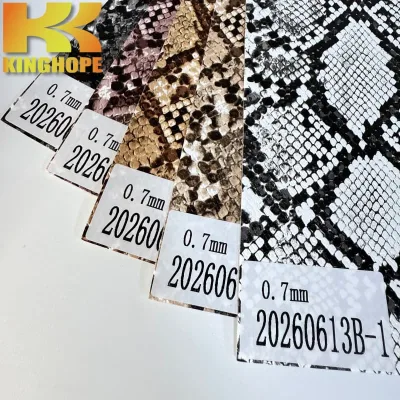 Kinghope Retro Snake Pattern Anti-Abrasion Waterproof Artificial Leather for Shoes Upper