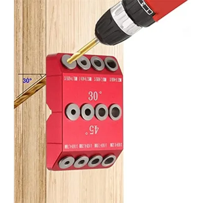 Drill Hole Guide Jig 30/45/90 Degree Angle Drill Hole Guide Jig 4 Sizes Drill Hole Guide Jig
