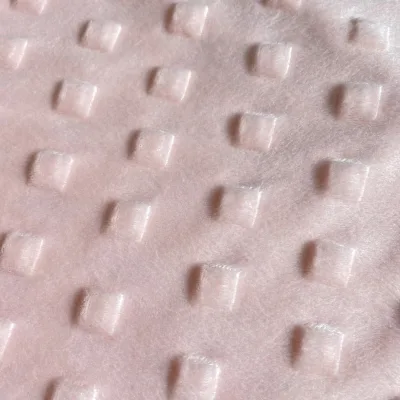 100% Polyester Fiber Plush Minky - Super Soft Square-pattern Baby Blanket Fabric for Clothing Design