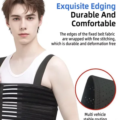 Thoracic Spine Wrap-around Support Brace Breathable Material Medical Rehabilitation Rib Fixation Adjustable Compression Summer