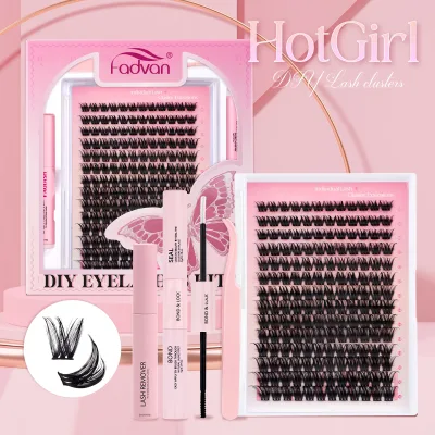 Lash Clusters New Arrival Pre Cut Segment Extension Fluffy Professional Handmade DIY Lash Extension Korea PBT Fiber Crisscross