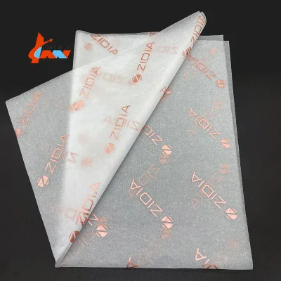 Luxury Branded Colored Printed Clothes Personalized Custom Wrapping Rose Gold Packaging Tissue Paper logo