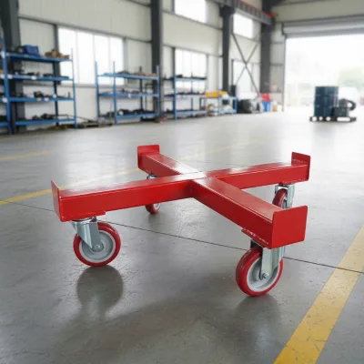 Industrial Drum Carrier 1000 Lbs Static Load Reinforced Brackets 24 Inch Diameter Barrel Stand for Workshop Garage Pro