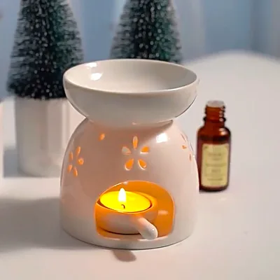 Electric Ceramic Candle & Incense Burner for Home Fragrance