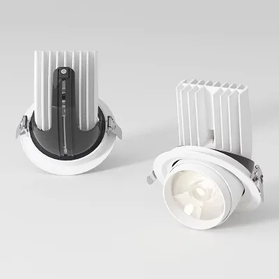 No Flicker 30W Die Cast Aluminum Embedded Adjustable Angle Ceiling Spotlight Shop Decoration Led Elephant Trunk Light