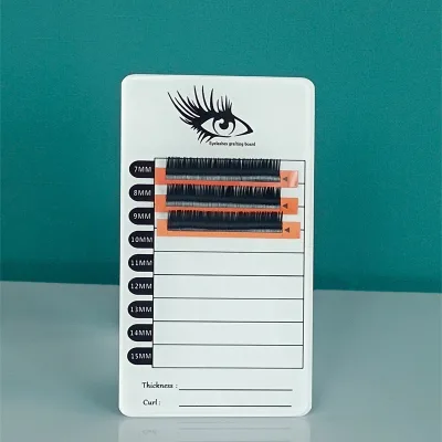 Upgraded Grafting Auxiliary Tool White Acrylic False Eyelash Scale Board Hair Removal Flowering Table Display Board