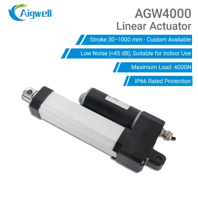 AGW4000 Linear Actuator 4000N IP66 Low Noise for Tunnel Ventilation Equipment Smoke Control and Air Handling Systems