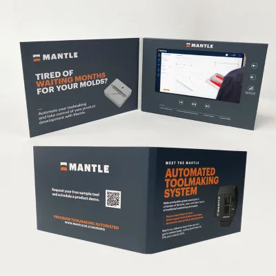 Manufacturer Custom Video Book A5 Softcvoer 7inch Video Brochure with Lcd Screen