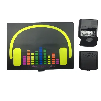 Wholesale FM Brand Sound Activated LED Animated Light Panel for T-Shirts Flash Glow EL Party/Festival Use Low Price Model FM-103