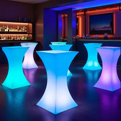 LED Cantina Iluminada Bar Table and Chair for Casino Entertainment (Tp117)
