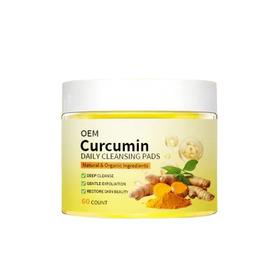 Dark Spot Remover Cotton Face Pads Exfoliating Wipes with Turmeric & Vitamin C Tone & Acne Scar Reducing Pore Cleansing 60 Pads
