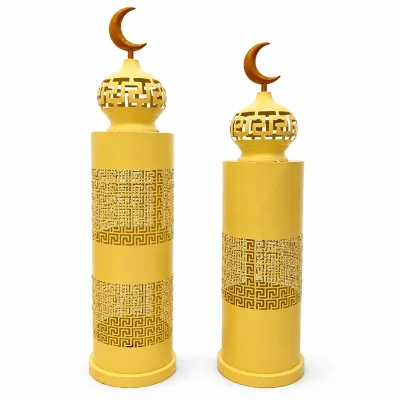 6.6X13.6cm Ramadan Led Lantern Light Wind Lamps EID Mumbarak Light Retro Hexagonal Night Led Light for Ramadan Party Decoration