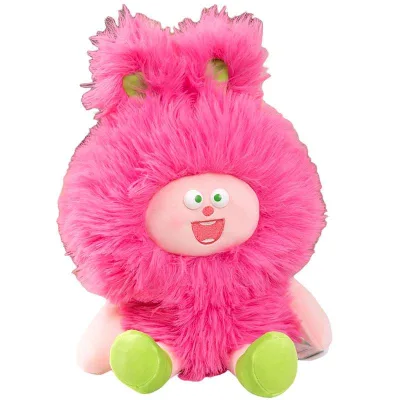 Creative Long Hair Small Monster Plush Doll With Funny Face Stuffed Animal Fluffy Toy for Girl's Sleeping Pillow