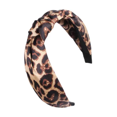 Leopard Print Headband Vintage Knotted Headband Fashion Hair Accessories for Women Girls