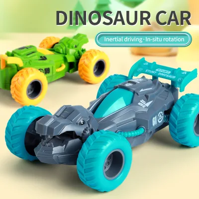 Parent-Child Interactive Friction Powered Non-Toxic Stunt Off-Road Vehicle Style Inertial Dinosaur Car