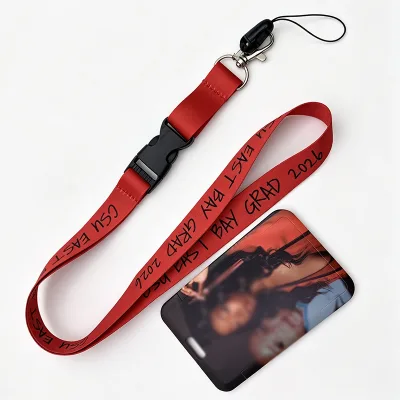 Wholesale Custom Photo Graduation Lanyard with ID Card Holder & Retractable Badge Reel