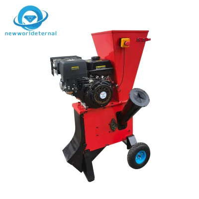 Small Garden Machinery Mood Shredding Machine Community Sprigs Grinder Movable Vertical Horizontal Wood Chipper