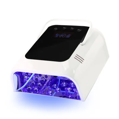 2026 New Arrival Dual Fan UV LED 108W Nail Lamp Rechargeable with 30s Curing Time and Automatic Timer for Beauty Salon Nail Art