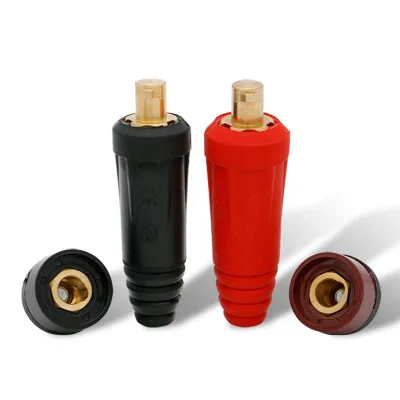 DESHI Rapid Fitting Europe Welding Machine Cable Connector DKJ 10-25 35-50 50-70 Quick Connector Welding Machine Plug Socket