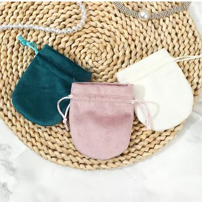 Thickened Double-Sided Velvet Drawstring Jewelry Storage Bag for Bracelets Jade Cultural Accessories Industrial Use Jewelry